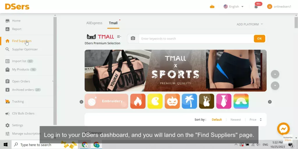 dropshipping dashboard